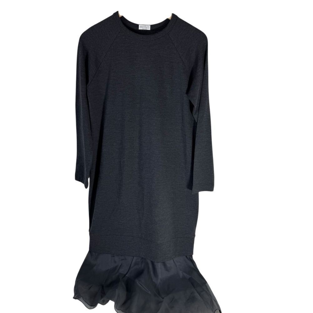 Brunello Cucinelli Womens NWOT Virgin Wool Blend‎ Dress Silk Underskirt Sz XL